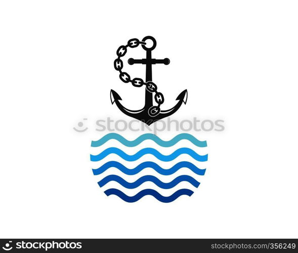 Anchor icon Logo Template vector illustration