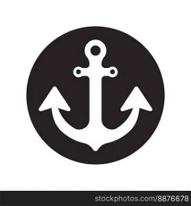 anchor icon vector illustration logo design