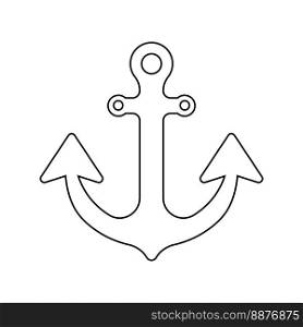 anchor icon vector illustration logo design