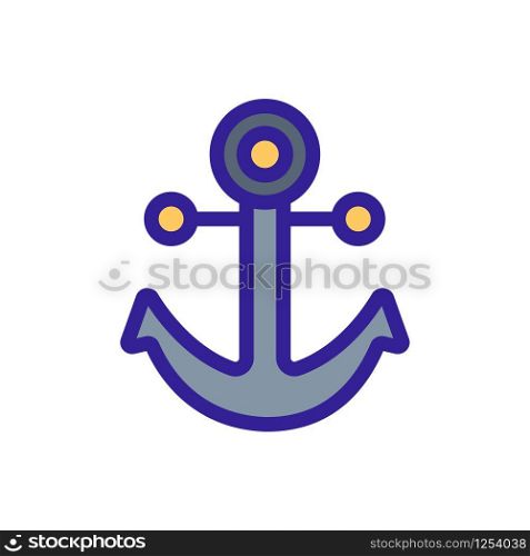 anchor icon vector. Thin line sign. Isolated contour symbol illustration. anchor icon vector. Isolated contour symbol illustration