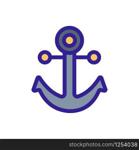 anchor icon vector. Thin line sign. Isolated contour symbol illustration. anchor icon vector. Isolated contour symbol illustration