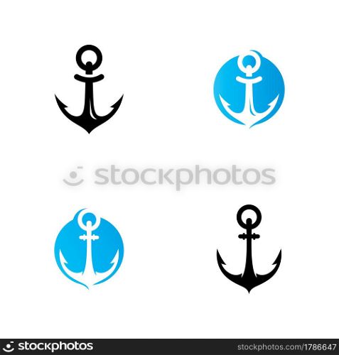 Anchor logo and symbol icon vector template