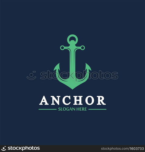 Anchor logo and symbol template icons app vector image