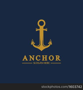 Anchor logo and symbol template icons app vector image