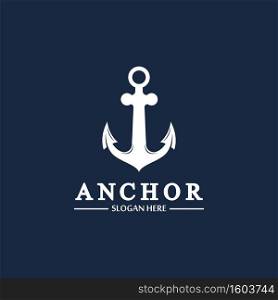 Anchor logo and symbol template icons app vector image
