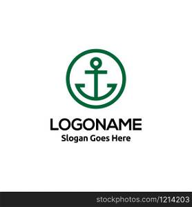 Anchor logo design. Nautical logo design concept. Marine logo concept