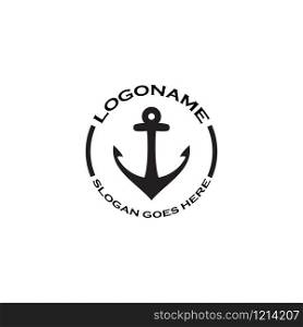 Anchor logo design. Nautical logo design concept. Marine logo concept