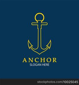 Anchor Logo Design Vector. Symbol of maritime icon or ocean business