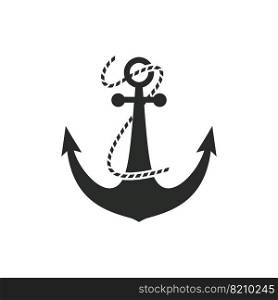 anchor logo icon vector design illustration