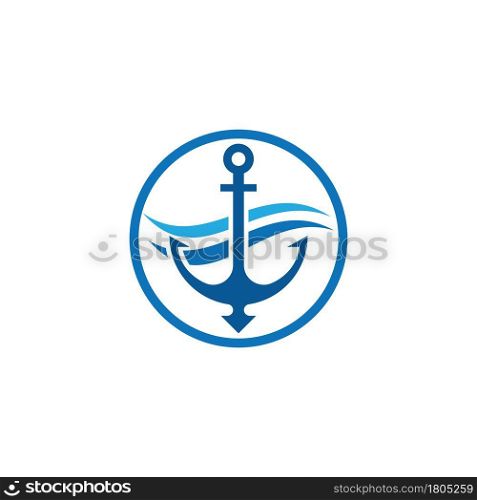 Anchor logo illustration template vector design