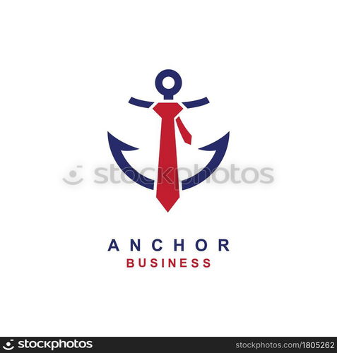 Anchor logo illustration template vector design