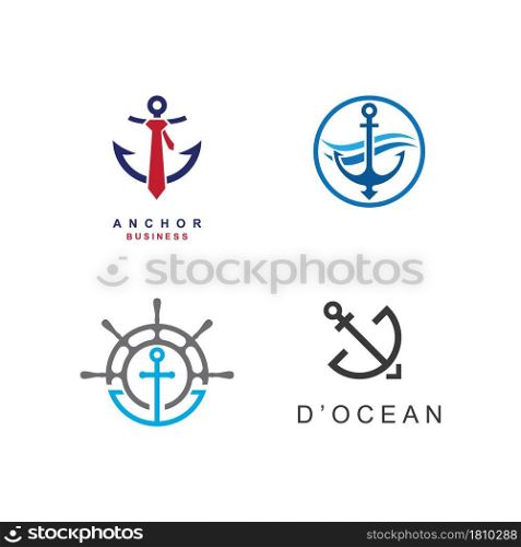 Anchor logo illustration template vector design