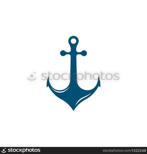 Anchor logo template vector icon illustration design
