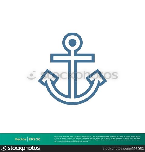Anchor - Nautical Icon Vector Logo Template Illustration Design. Vector EPS 10.