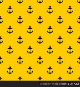 Anchor pattern seamless vector repeat geometric yellow for any design. Anchor pattern vector