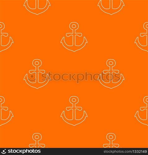 Anchor pattern vector orange for any web design best. Anchor pattern vector orange