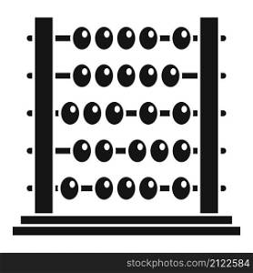 Ancient abacus icon simple vector. Math calculator. Wooden toy. Ancient abacus icon simple vector. Math calculator