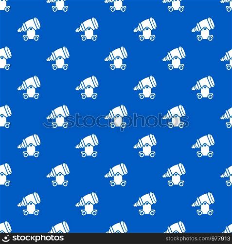 Ancient cannon pattern vector seamless blue repeat for any use. Ancient cannon pattern vector seamless blue