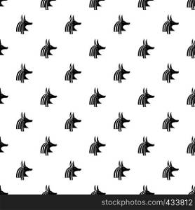 Ancient egyptian god Anubis pattern seamless in simple style vector illustration. Ancient egyptian god Anubis pattern vector