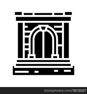 ancient gate glyph icon vector. ancient gate sign. isolated contour symbol black illustration. ancient gate glyph icon vector illustration