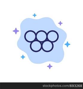 Ancient, Greece, Greek, Olympic Games Blue Icon on Abstract Cloud Background