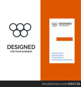 Ancient, Greece, Greek, Olympic Games Grey Logo Design and Business Card Template