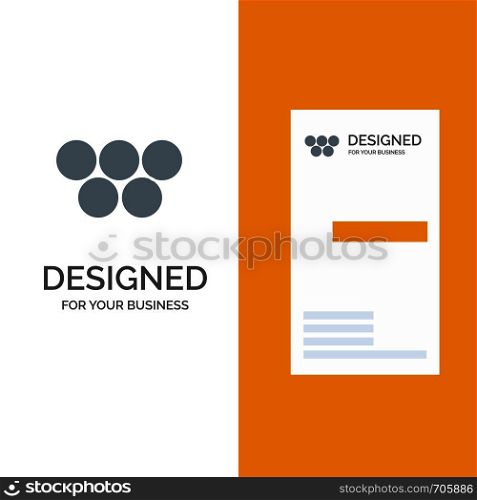 Ancient, Greece, Greek, Olympic Games Grey Logo Design and Business Card Template