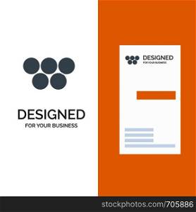 Ancient, Greece, Greek, Olympic Games Grey Logo Design and Business Card Template