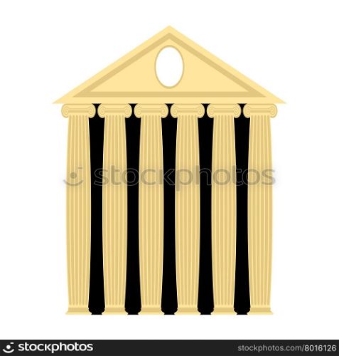 Ancient Greek temple. Architecture with columns. Vector illustration.&#xA;