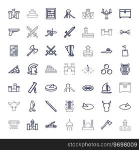 Ancient icons Royalty Free Vector Image