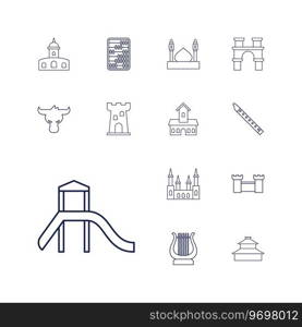 Ancient icons Royalty Free Vector Image