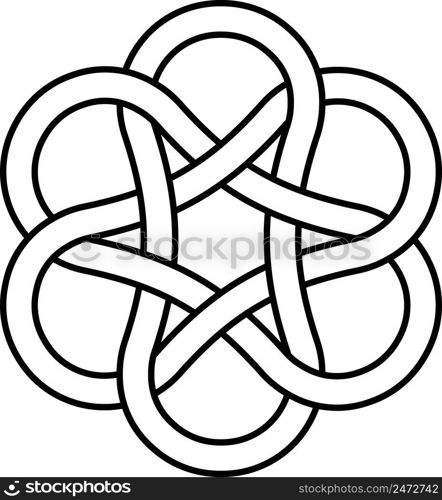 ancient infinity knot pattern sign is good luck and wealth