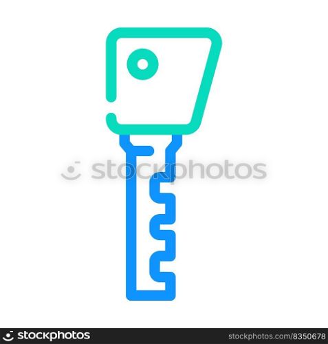 ancient key color icon vector. ancient key sign. isolated symbol illustration. ancient key color icon vector illustration