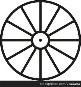 Ancient magic rune of Scandinavian and Germanic mythology symbol sun wheel vector illustration