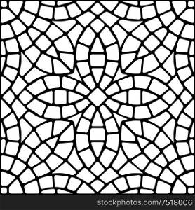 Ancient mosaic ceramic tile pattern. Decorative glass ornament. Abstract antique texture.. Ancient mosaic ceramic tile pattern.
