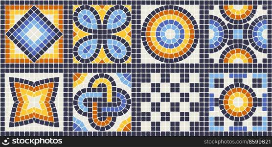 Ancient mosaic tile pattern. Decorative antique stone ornament. Abstract antique texture.. Ancient mosaic tile pattern. Decorative antique stone ornament.