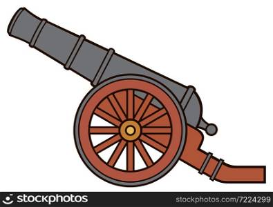 Ancient or pirate cannon vector illustration