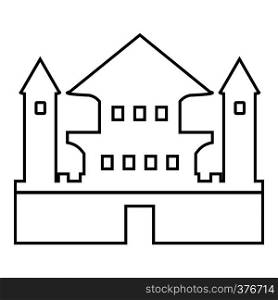 Ancient palace icon. Outline illustration of ancient palace vector icon for web. Ancient palace icon, outline style