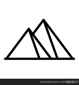 Ancient pyramid icon outline vector. Egypt desert. Sand desert. Ancient pyramid icon outline vector. Egypt desert