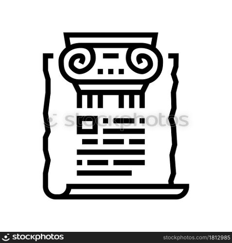 ancient rome history line icon vector. ancient rome history sign. isolated contour symbol black illustration. ancient rome history line icon vector illustration