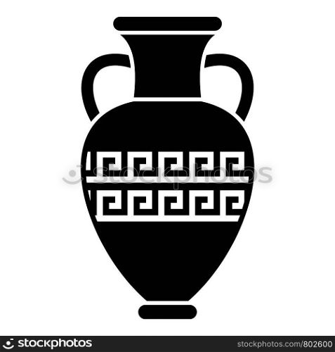 Ancient vase icon. Simple illustration of ancient vase vector icon for web design isolated on white background. Ancient vase icon, simple style