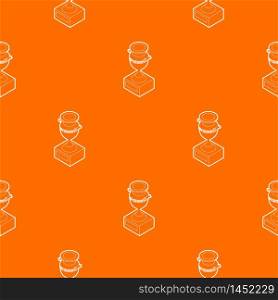 Ancient vase pattern vector orange for any web design best. Ancient vase pattern vector orange