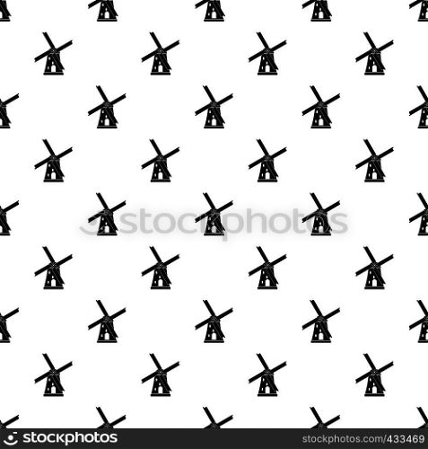 Ancient windmill pattern seamless in simple style vector illustration. Ancient windmill pattern vector