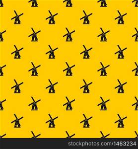 Ancient windmill pattern seamless vector repeat geometric yellow for any design. Ancient windmill pattern vector