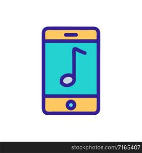 and the music icon vector. A thin line sign. Isolated contour symbol illustration. app for music icon vector. Isolated contour symbol illustration