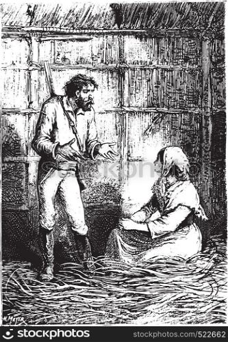 And who would buy a white?, vintage engraved illustration.