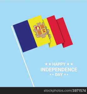 Andorra Independence day typographic design with flag vector