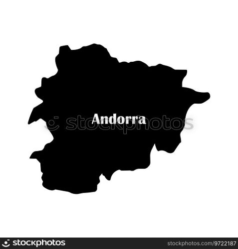Andorra map icon vector illustration symbol design