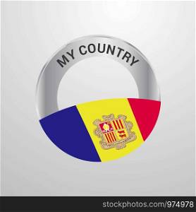 Andorra My Country Flag badge