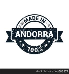 Andorra stamp design vector